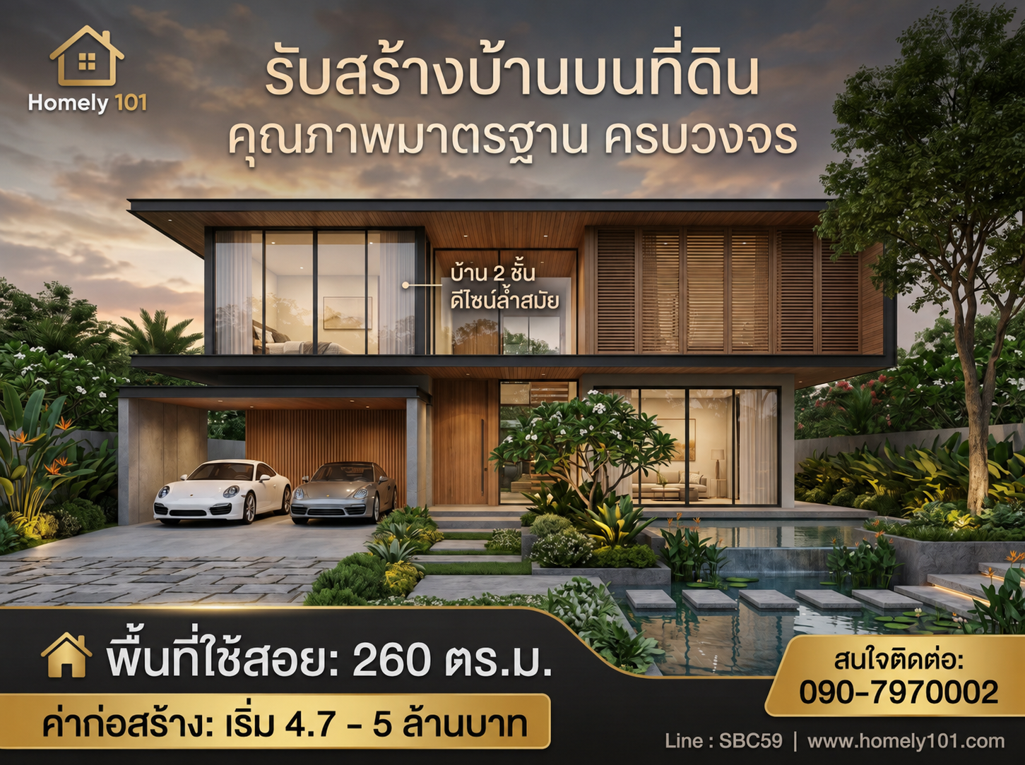 แบบบ้าน 270 ตร.ม.